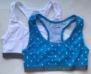 Calvin Klein Girls Customised Stretch Bralette (2 Pack) - 8-10Y -G80G800152-486 - Picture 1 of 5