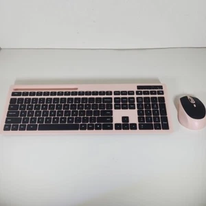 Bluetooth 2.4G PINK/BLACK COLOR Keyboard and Mouse (WIRELESS) *GREAT CONDITION* - Picture 1 of 5