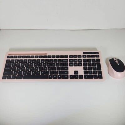 Bluetooth 2.4G PINK/BLACK COLOR Keyboard and Mouse (WIRELESS) *GREAT CONDITION* - Image 1 of 4