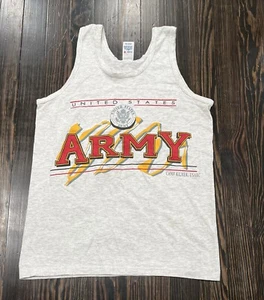 Soffe United States Army Vintage Tank Top Men’s Small Heather Gray Cotton - Picture 1 of 4