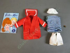 ORIGINAL DE COLECCIÓN 1961 Barbie 963 Resort Conjunto Ropa Conjunto Abrigo Camisa Pantalones Cortos Sombrero Sin Reserva - Imagen 1 de 8