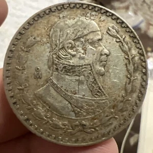 MEXICO - 1 Un Peso 1962 - Jose Morelos - Silver Coin .100 BU Uncirculated - Picture 1 of 2