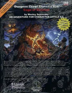 CAGE OF DELIRIUM con CD SELLADO Dungeon Crawl Classic Module Dungeons Dragons #34 - Imagen 1 de 2