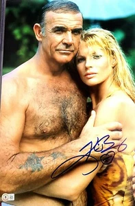 "Foto BAS de Kim Basinger con Sean Connery automática firmada ""Nunca digas nunca más"" 12x18 - Imagen 1 de 3