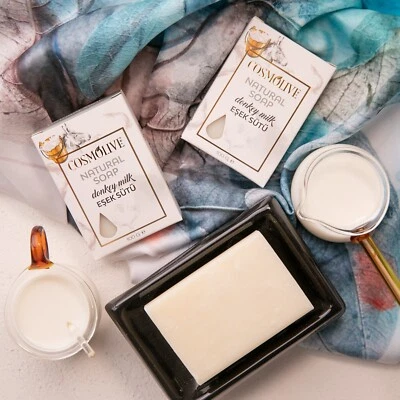 5 x Cosmolive Natural Donkey Milk Soap Hand Made Flavors All Sensitive Skin Face