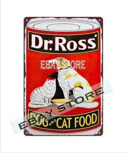 buy home accessories Dr Ross Dog Cat Food retro tin sign plaque - Picture 1 of 2