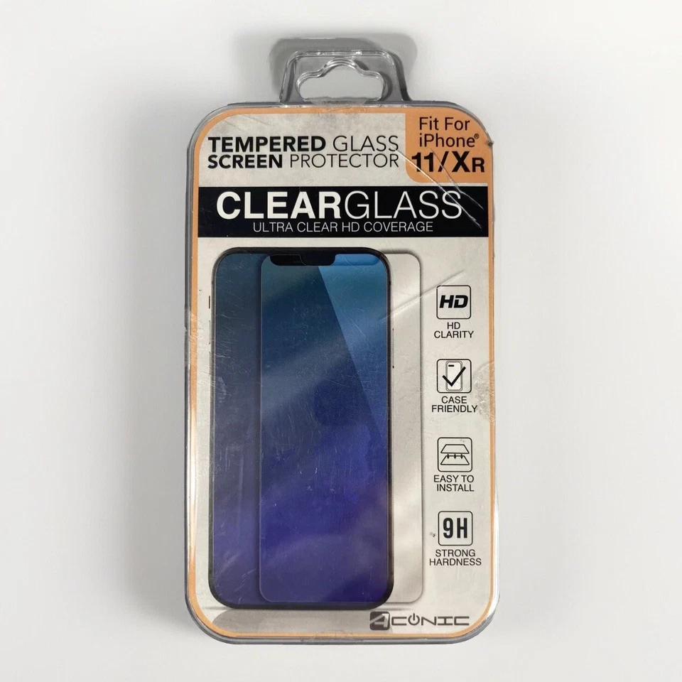 Protetor de tela de vidro temperado Aconic compatível com iPhone 12/12 Pro 11/Xr corpo inteiro - Imagem 1 de 2