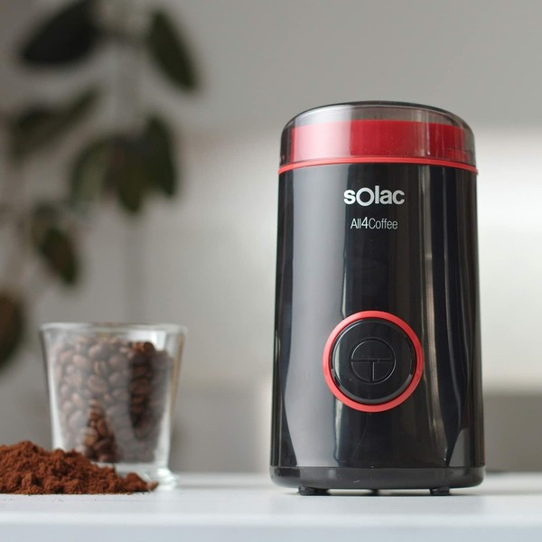 Solac all 4 coffe grinder coffee 150w 50gr stronger inox container black/red Photo Related