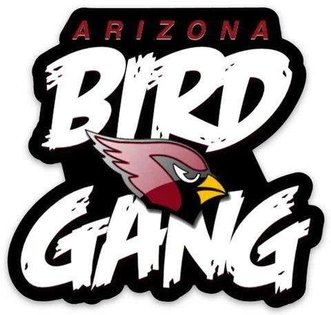 Arizona Cardinals "BIRD GANG" w/ cardinal type logo Die-Cut MAGNET Cover