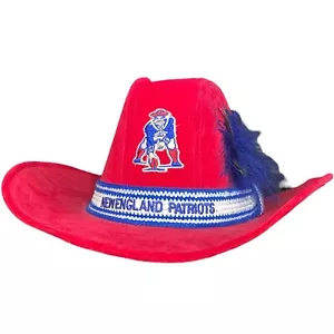 Vintage New England Patriots NFL Football Cowboy Feder Wildleder Hut - Bild 1 von 8