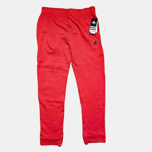 Adidas Performance Slim Fit Sweatpants Boys Red Fleece Size L K-88713 N NWT - Picture 1 of 9