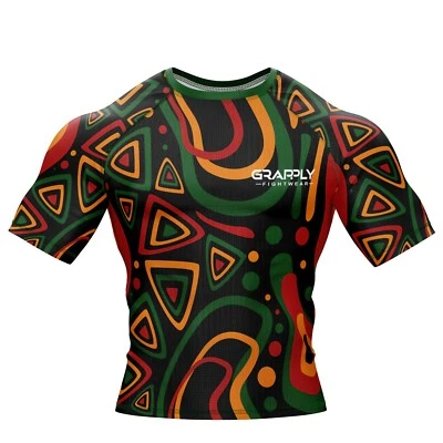 African BJJ RashGuard Jiujitsu Grappling Rashguard NOGI BJJ MMA Club Rashguard - Image 1 of 4