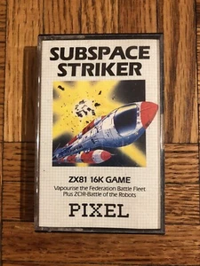 Vintage 1982 SUBSPACE STRIKER Game Cassette by Pixel - ZX81 - 16K - Picture 1 of 7