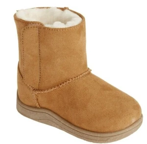 Wonder Nation Girls Infants Faux Shearling Boots Size 2 Chestnut Color NEW - Picture 1 of 7