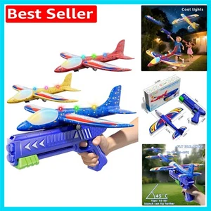 3 Glider Planes & Airplane Launcher - Ultimate Outdoor Toy for Kids Aged 3 to 10 - Picture 1 of 13