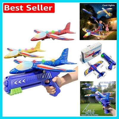 3 Glider Planes & Airplane Launcher - Ultimate Outdoor Toy for Kids Aged 3 to 10 - Image 1 of 4