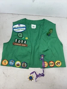 Gilet Girl Scouts Junior Aide, Made In USA HA MARCHI #A2 - Foto 1 di 7