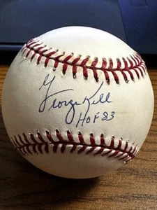 GEORGE KELL 4 SIGNED AUTOGRAPHED OAL BASEBALL! Red Sox, A's, Tigers! HOF 83! - Picture 1 of 2