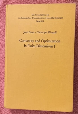 Convexity and Optimization in Finite Dimensions I by J. Stoer C. Witzgall - Image 1 of 3