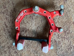 PINZA FRENO ANTERIORE POSTERIORE 1985 ROSSA ODYSSEY SYSTEM 2000 FS vecchia scuola BMX RX-3 - Foto 1 di 8