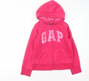 Gap Girls Pink Hoodie, Logo Accent, Size L, Fleece, Full Zip - Picture 1 of 12