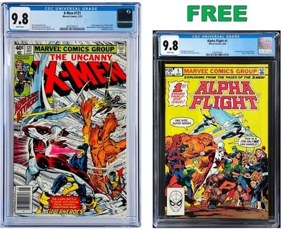 X-Men 121 CGC 9,8 páginas blancas 1979 Marvel Comics primera aplicación Alpha Flight llave 5/79 Foto 1 de 4