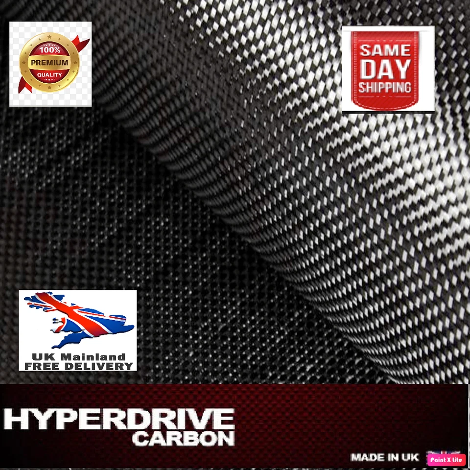 Carbon Fibre Cloth Fabric  400g Plain Weave 1000mm Width Comes on a Roll UK! - Image 1 of 4