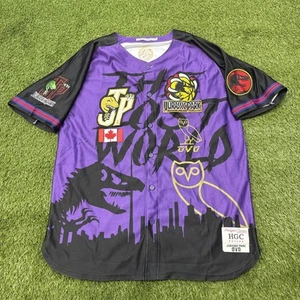 Headgear Classics Jurassic Park X OVO Men’s Baseball Jersey Purple 3XL Canada - Picture 1 of 10