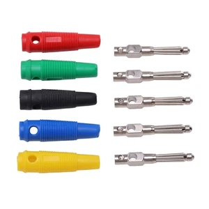 10Pack 4mm 7 Pin Banana Plug 1000V 32A Stackable Banana Plug Male Connector NEW - Picture 1 of 24