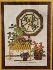 NEW Vtg. Jiffy Stitchery Hummingbird Window Needlepoint Kit Barbara Jennings 293 - Picture 1 of 4