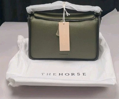  The Horse CLEMENTINE Olive Green Pebbled Leather Top Handle Bag w/Strap/ NWT - Image 1 of 4