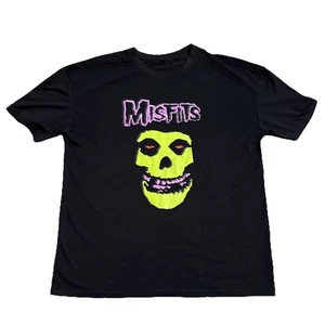 The Misfits lila grün Fiend Totenkopf Hemd Herren Größe L Large 100 % Polyester Punk - Bild 1 von 10