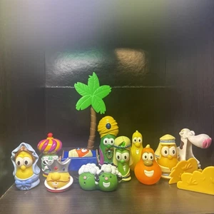 Veggie Tales Nativity Figure Mixed Lot Christmas Set Big Idea Toys 2004 Vintage - Picture 1 of 10