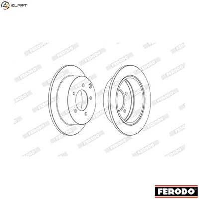 2x BRAKE DISC DDF1986C FOR MITSUBISHI GALANT/FORTIS/VIII/Sportback CEDIA 2.0L - Image 1 of 4