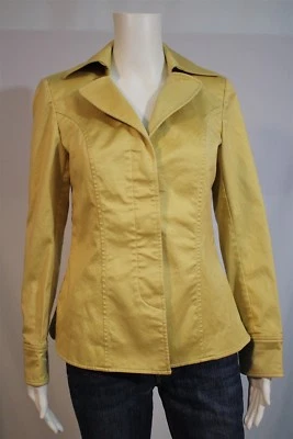 Ellen Tracy Misses 4 Golden Yellow Beige Tailored Fitted Blazer Jacket - Image 1 of 4