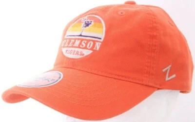 NEW Clemson Tigers Zephyr Orange Adjustable Strap Embroidered Chino Hat Adult OS - Image 1 of 4