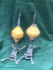 lightning conductors x 2antique from USA made from lead