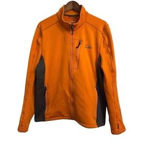LL Bean Jacket Mens 2XL Orange Pathfinder Softshell Fleece Lined Stretch Hiking - Picture 1 of 9
