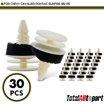 30 piezas clips de retención de panel de ajuste tipo varios para Chevy Pontiac 8 mm nailon Foto 1 de 4