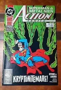 VINTAGE SUPERMAN & METAL MEN ACTION COMICS No 599 APR 1988 COMIC DC KRYPTONITE - Picture 1 of 2