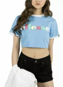 ELLESSE TALIBON Women’s Crop T-ShiRt Crew Sports Summer Tops Sz. XS NEW SGB06867 - Picture 1 of 5