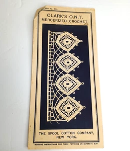 Vintage CLARK'S O.N.T. MERCERISIERTE HÄKELSPITZE Muster #330 - Bild 1 von 2