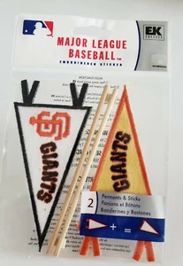 RARE EK Success MLB SAN FRANCISCO GIANTS Scrapbook 2 PENNANTS Sticker Set - Picture 1 of 3