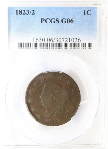 1823/2 Coronet Head Large Cent. PCGS G06 Cover