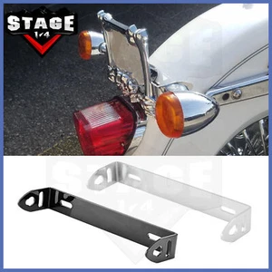 Rear Turn Signal Relocation License Plate Bracket Kit For 1986-Up Harley Softail - Picture 1 of 15