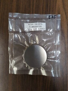 "Objetivo pulverizador de níquel aluminio, Ni3Al 99,99% puro, 2,00"" x 0,25" - Imagen 1 de 2