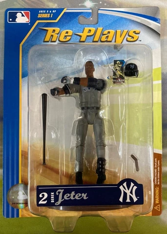 New York Yankees Derek Jeter 4 inch Replays Figure Road Gray Jersey Cover