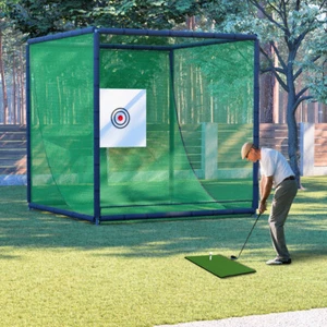 Golf Practice Net Cage,10 x 10 x 10FT Metal Frame Hitting Net Kit for Backyard - Picture 1 of 14