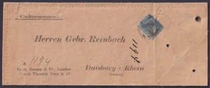 1870 Coffee Sample Bag London to Germany 2d PERFIN H.R & Co Caffeemuster Unusual - Picture 1 of 1