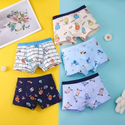 Cotton Kid Boy Underwear Soft Toddler Panties for InfantUnderpant 2 -15 Years - Image 1 of 4